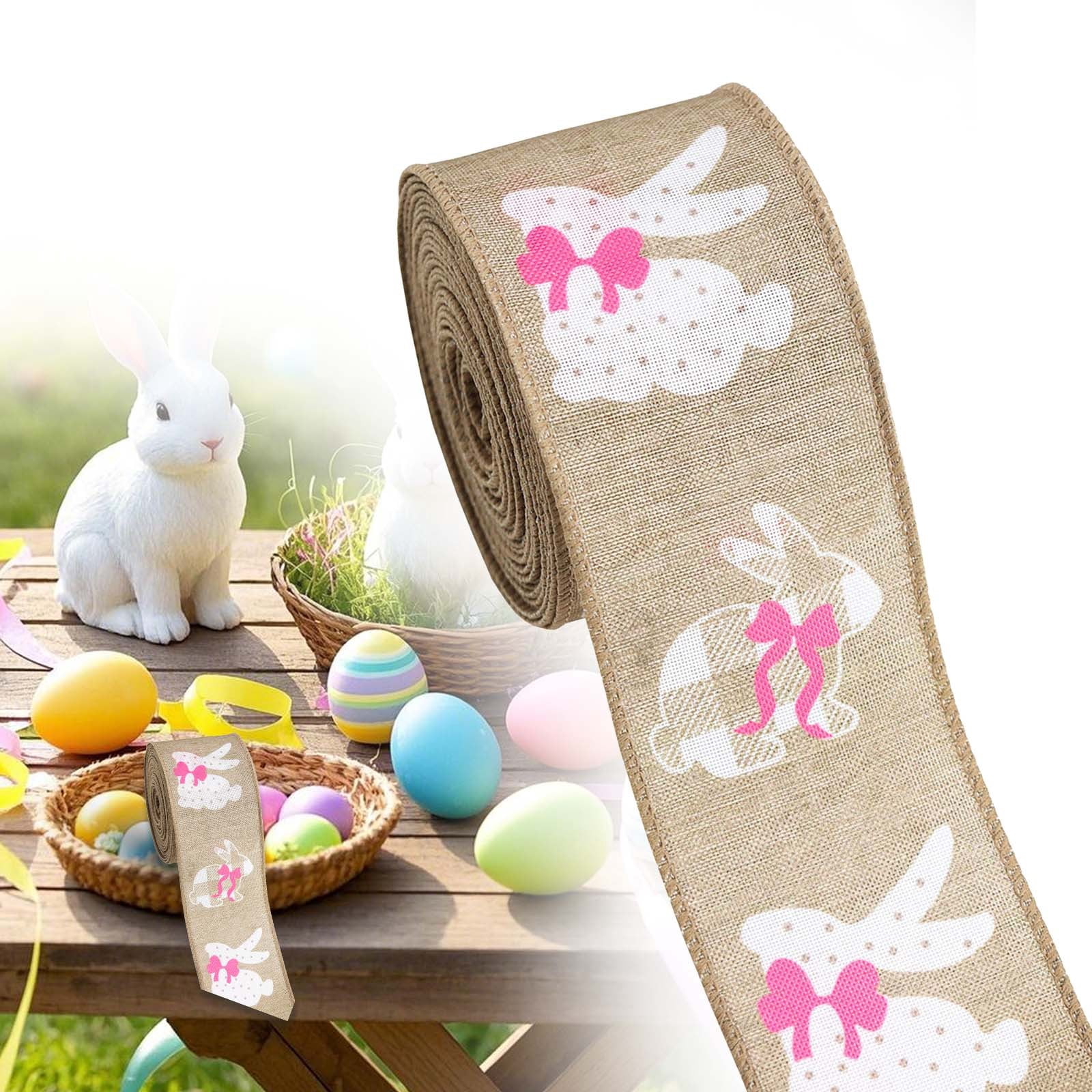 Easter Edging Easter Spring Pastel Wired Ribbon Rolls 2.5 Inch 5 Yards Wrapping ...