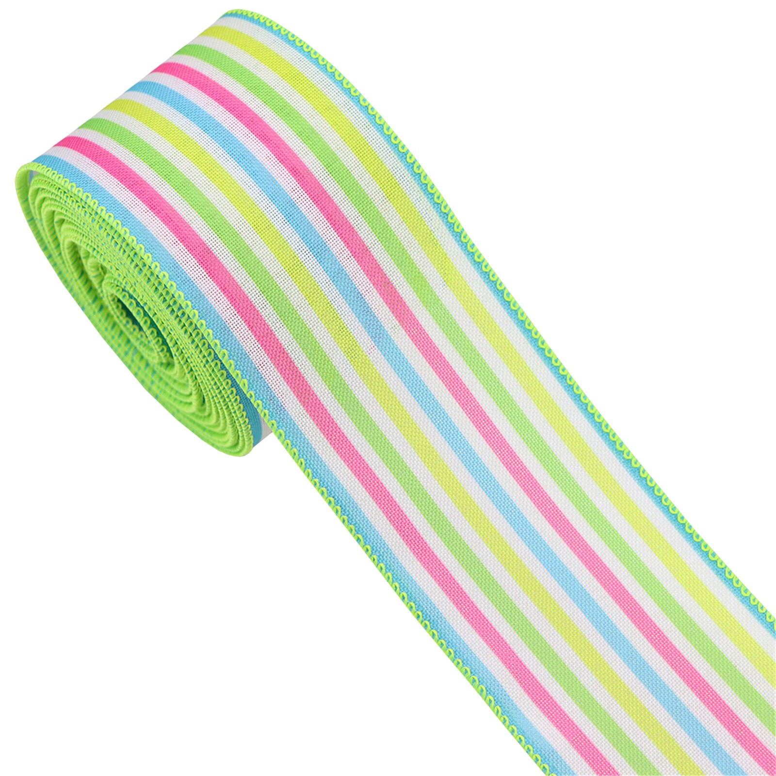 Easter Spring Pastel Wired Ribbon Rolls,Easter Bunny Wired Edge Ribbons ...