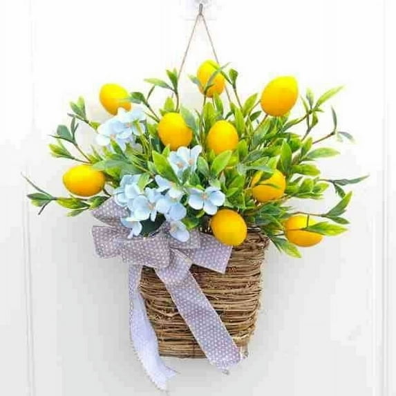 Easter Spring Wreath on The Outdoor Front Door Welcomes Summer Flowers, Weather Proof Green Year-round Wreath, Home, Rural Outdoor Interior Decoration Home Decor Gifts
