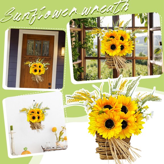 Easter Spring Xmas Cedar Wreath, Christmas Wreaths for Front Door, Realistic Pine Wreath, Large Green Cypress Wreaths for Home Fireplace Wall Window Porch Outdoor Xmas Holiday Decor