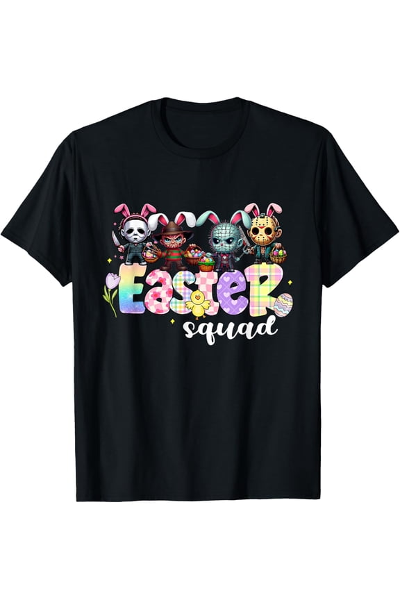 Easter Squad Funny Easter Horror Characters Family Matching Mens T-Shirt