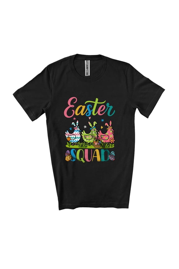 Easter Squad; Lovely Three Flowers Chicken Bunny Lover; Eggs Hunting Group Unisex T-Shirt