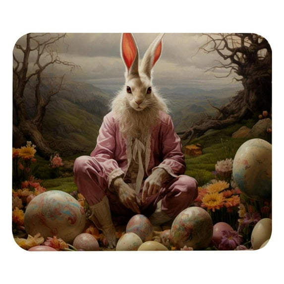 Easter Square Desk Pad Mouse Mat Gaming Mousepad, 8.3x9.8 Inch, Non-Slip Rubber Bottom, Printed, Suitable for Office and Gaming