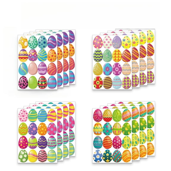 Easter Stickers 16sheets Egg Stickers for Gifts Bags Cards Envelopes Decor