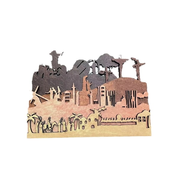 Easter Story Wooden Layered Decoration Craft Independent Home Decoration Assembly Allows You To Quickly And Easily Set Up Easter Decorations Allowing You To Focus