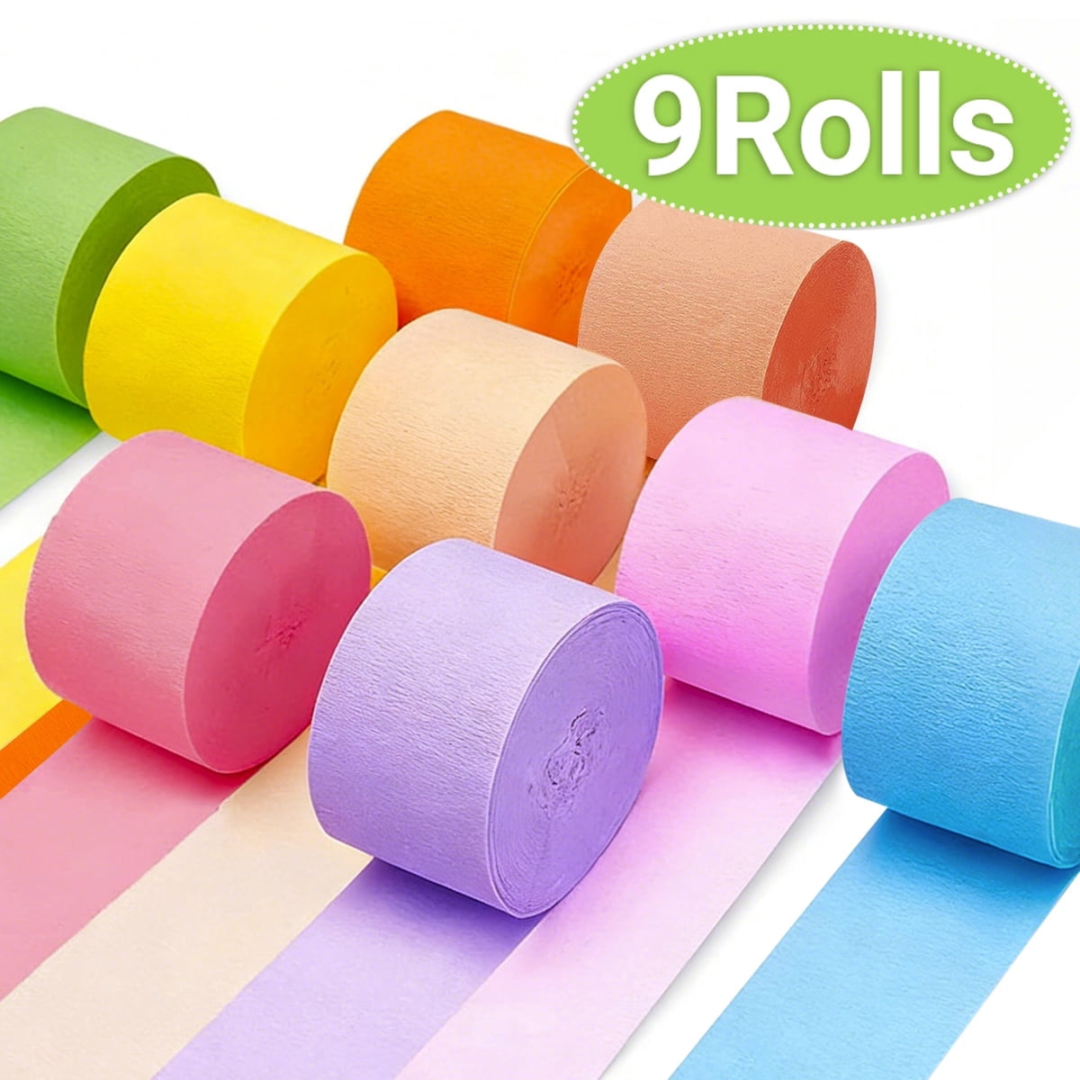 Crepe Paper Streamers Easter Decoration Pastel Rainbow Streamers for ...