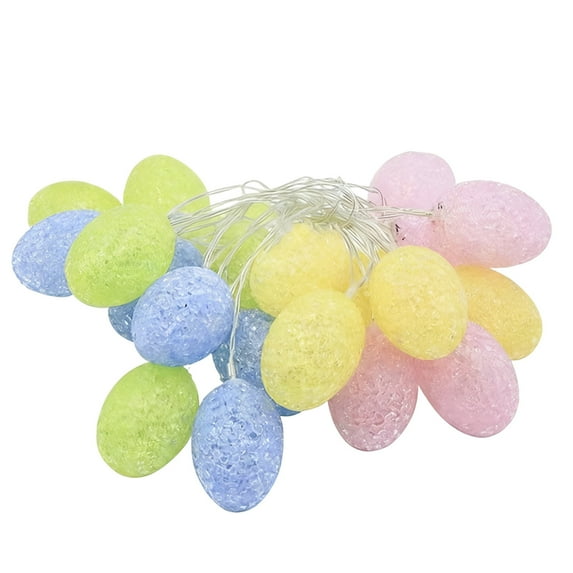 Easter String Lights, 20 LED Multicolor Fairy Lights 10ft for Indoor Home Spring Party Decoration, Flexible Wire Plug-in