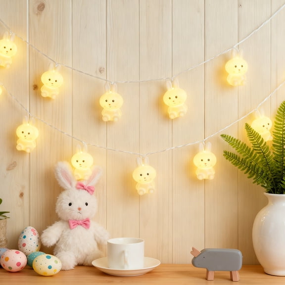 Easter String Lights under $5! Yrmaups Easter Themed String Lights, Battery Operated Decorative Fairy Lights, Indoor Outdoor Party Lights for Easter, Bedroom, Patio, Festive Lighting