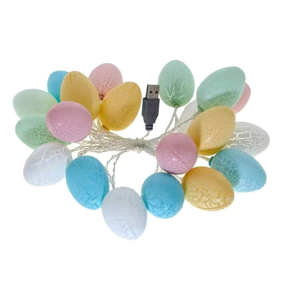 Easter String Lights, Easter Lights with 8 Flashing Modes and Remote Pastel Egg String Lights Decorations, Battery Operated Easter Eggs Lights for Easter Outdoor Indoor Decor(9.84 ft with 20 LED)
