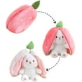 thumbnail image 1 of Easter Stuffed Bunny, Bunny Stuffed Animal Plush,Reversible Carrot Strawberry Bunny Plush with Zipper, Bunny Pillow Decoration, Cute Bunny Plushie Birthday Gift for Boys Girls,25CM/10inch, 1 of 8