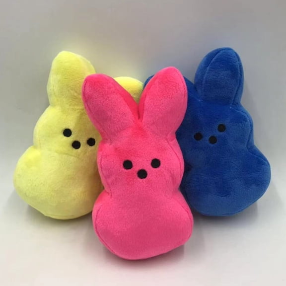 Easter Stuffed Bunny Plush Items, 6" Easter Bunny Stuffed Animals Bulk Plushie, Easter Basket Stuffers Egg Fillers Party Supplies Gift