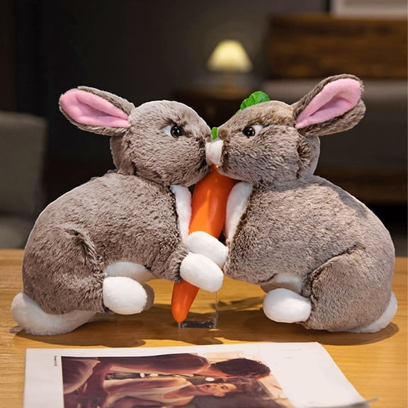 Easter Stuffed Rabbits Toy Plush Rabbits Doll Made of Soft Wistiti Fabric for Children's Festive Gifts