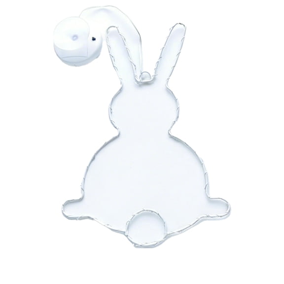 Easter Suction Cup Window Lights, Bunny Shaped Window Display Lamp, Ambient Holiday LED Lights for Party, Festive Indoor Glass Decor, Rabbit Silhouette Light
