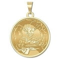 thumbnail image 1 of Easter Sunday (Empty Tomb) Round Religious Medal - 1 Inch Size of a Quarter -Solid 14K Yellow Gold, 1 of 2