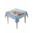 thumbnail image 1 of Easter Suqare Tablecloth - 54 x 54 Inch, Gnomes Colorful Dots Eggs Truck Flowers Blue Plaid Waterproof & StainResistant Tablecloth, Washable Oil-proof Table Cover for Dining/Party/Wedding/Buffet, 1 of 9