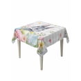 thumbnail image 1 of Easter Suqare Tablecloth - 54 x 54 Inch, Spring Rabbit Eggs Flowers Leaves Grey Plaid Waterproof & StainResistant Tablecloth, Washable Oil-proof Table Cover for Dining/Party/Wedding/Camping/Buffet, 1 of 9