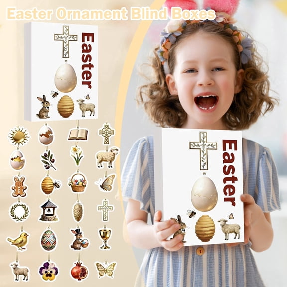 Easter Surprise Calendar Countdown 24 Days 2D Flat Acrylic Hanging Piece