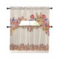 thumbnail image 1 of Easter Swag Curtains for Living Room/Bedroom Windows, Farmhouse Rabbits Botanical Rose Flowers Bunny Kitchen Curtains and Valances Set 36 Inch Length, Light Filtering Swags Valance Curtain Panels, 1 of 5