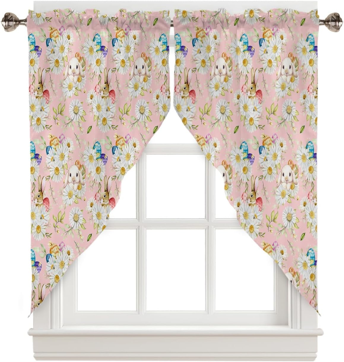 Easter Swag Valances for Windows Kitchen Window Curtains Over Sink
