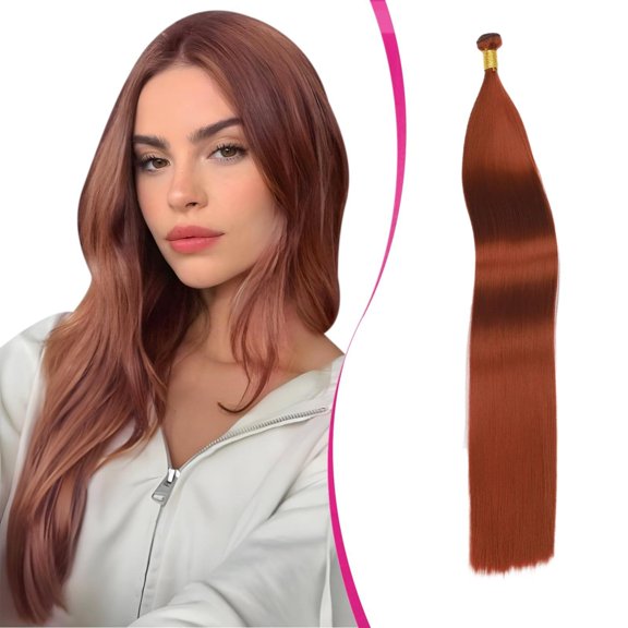 Easter Synthetic Hair Weft, Orange - Hair Weave Bundles Blonde Hair Extensions Human Hair Weft 1 Bundle Straight D Pullover Toupee St. Patrick'S Day, Wedding, Season, Anniversary