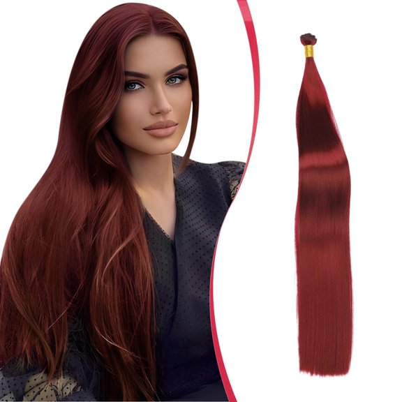 Easter Synthetic Hair Weft, Sea Red - Hair Weave Bundles Blonde Hair Extensions Human Hair Weft 1 Bundle Straight B Pullover Toupee St. Patrick'S Day, Wedding, Season, Anniversary