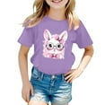thumbnail image 1 of Easter T-Shirt Happy Easter Bunny Girls Bunny Graphic Tees Happy Easter Infant Kids Tee Tops Size 1-2 Years, 1 of 4
