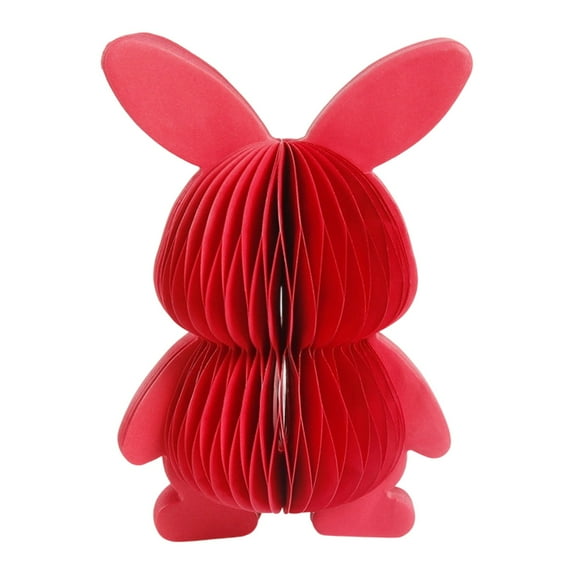 Easter Table Centerpiece - 3D Easter Bunny Honeycomb Centerpiece Table Centerpiece Pastel Rabbit Table Ornament Paper Honeycomb Ball Ornament for Spring Birthday Party Supplies Easter Decor,3.7"x6.9"