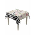 thumbnail image 1 of Easter Table Cloth, Waterproof Tablecloth for Square Tables, Spring Farmhouse Retro Bunny Eggs Flower Black Plaid Reusable Washable Fabric Table Cover for Restaurant Kitchen Dining Tables 60"x60", 1 of 9