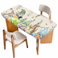 thumbnail image 1 of Easter Table Cloths for 4 Foot Rectangle Tables, Eggs Gnomes Bunny Elegant Pastoral Rustic Patio Waterproof Elastic Fitted Tablecloths, Washable Rectangular Table Cover for Camping, 1 of 8