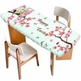 thumbnail image 1 of Easter Table Cloths for 8 Foot Rectangle Tables, Spring Gnomes Blossoms Flowers Colorful Eggs Patio Waterproof Elastic Fitted Tablecloths, Washable Rectangular Table Cover for Camping, 1 of 8