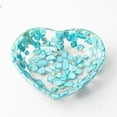 thumbnail image 1 of Easter Table Decorations Heart Shaped Resin Bowls Transparent Bowl With Beautiful Patterns New, Blue, 1 of 7