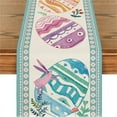 thumbnail image 1 of Easter Table Flag Holiday Bunny Egg Little Printed Vintage Easter Decor Tablecloth Easter Home Decorations Hot Pink, 1 of 7