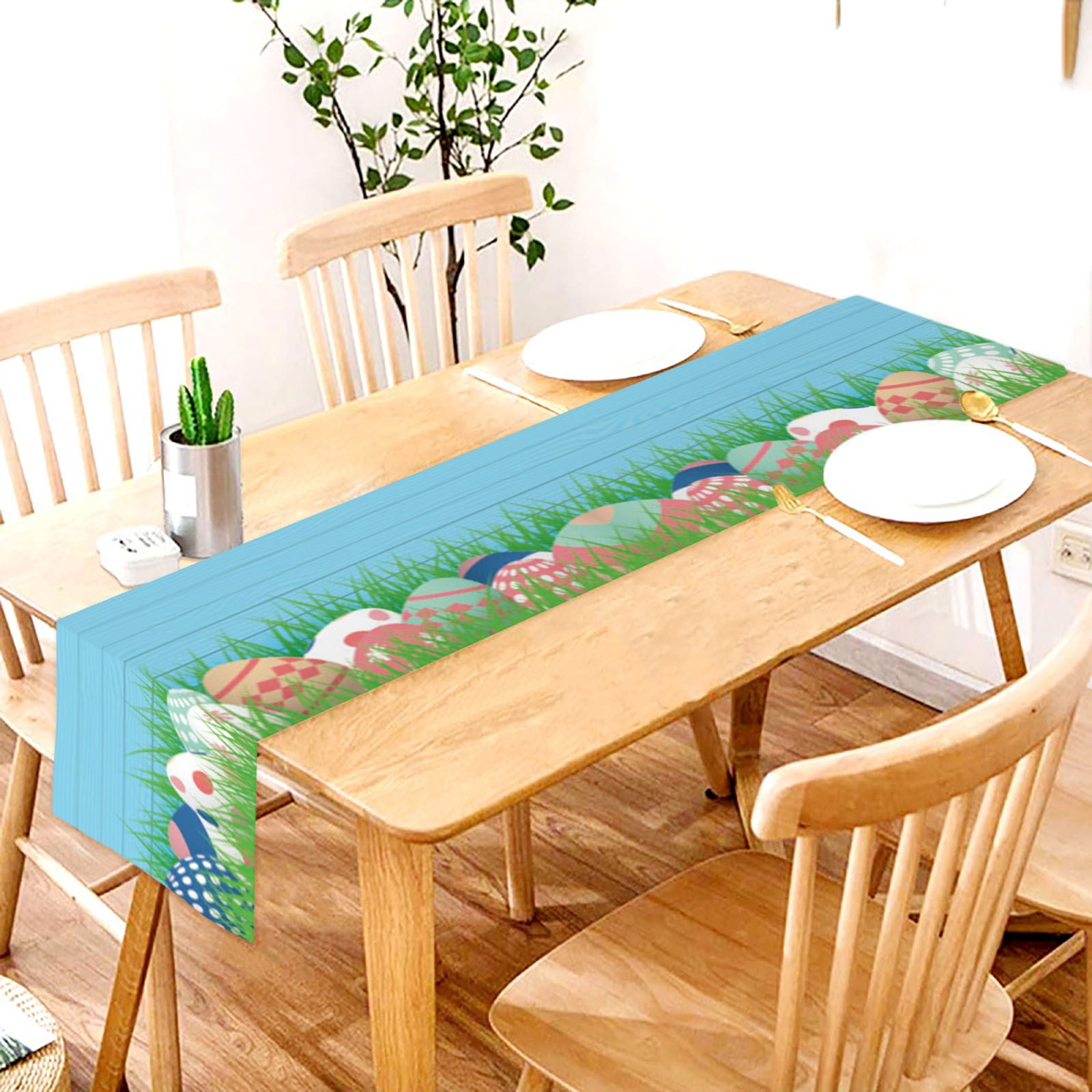 Easter Table Flag Holiday Party Family Table Decor Tablecloth Dining