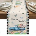 thumbnail image 1 of Easter Table Runner - 72 Inch Long, Kitchen Dining Table Runner Dresser Scarves, Spring Farmhouse Truck Rabbit Eggs Floral Plaid Farmhouse Decor for Coffee Tables Wedding Party Banquet, 1 of 8