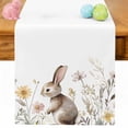 thumbnail image 1 of Easter Table Runner 72 Inches Long for Kitchen Dining, Farmhouse Watercolor Rabbit Flowers Herbs Dresser Scarf Farmhouse, Dining Table Decorations for Wedding/Parties, 13 x 72 In, 1 of 8