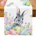 thumbnail image 1 of Easter Table Runner 72 Inches Long for Kitchen Dining, Spring Rustic Botanical Floral Rabbit Eggs Leaves Dresser Scarf Farmhouse, Dining Table Decorations for Wedding/Parties, 14 x 72 In, 1 of 8