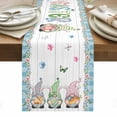 thumbnail image 1 of Easter Table Runner - 90 Inch Long, Kitchen Dining Table Runner Dresser Scarves, Farmhouse Gnomes Flowers Rabbit Eggs Check Wooden Farmhouse Decor for Coffee Tables Wedding Party Banquet, 1 of 8