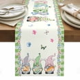 thumbnail image 1 of Easter Table Runner - 90 Inch Long, Kitchen Dining Table Runner Dresser Scarves, Spring Gnomes Floral Bunny Eggs Green Lattice Farmhouse Decor for Coffee Tables Wedding Party Banquet, 1 of 8