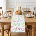 thumbnail image 1 of Easter Table Runner Bunny Print Linen Fabric Long Dining Table Decor for Holiday Party Spring Celebration(D), 1 of 6