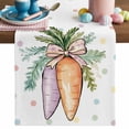 thumbnail image 1 of Easter Table Runner, Carrots Cotton Linen Kitchen Table Decoration Washable Dining Tabletop Runners for Home Party Decor 18x72 Inches, 1 of 9