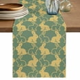 thumbnail image 1 of Easter Table Runner, Cute Cartoon Rabbits Bunny Animal Yellow Green Washable Cotton Linen Table Runners 120 Inches Long, Dresser Scarf Runner for Dining/Living Room/Kitchen/Square Tables 13''x120'', 1 of 9