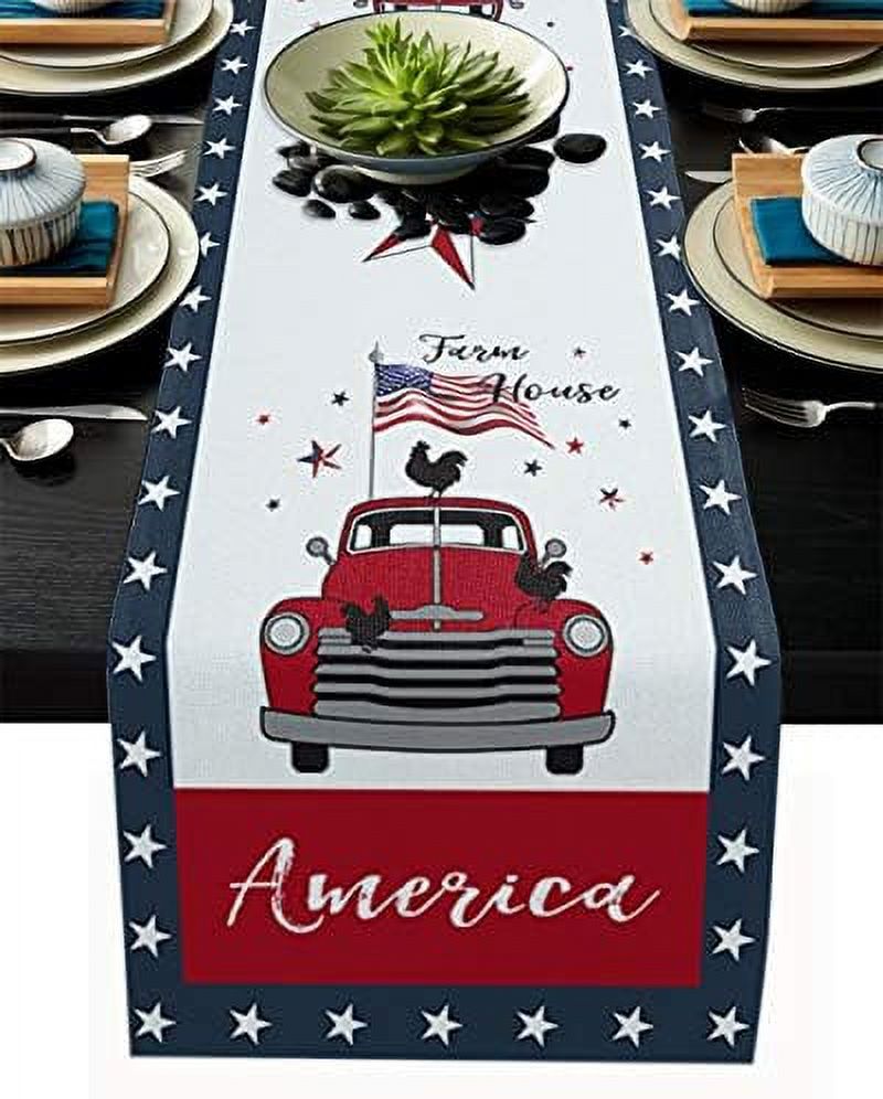 Easter Table Runner Gnome Rabbit Holding Easter Eggs on Black White