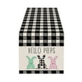 thumbnail image 1 of Easter Table Runner, Rabbit Black and White Buffalo Plaid for Table Decoration Coffee Table Runner for Kitchen/Dining Runners for Party Home Decor, 13x72in, 1 of 6