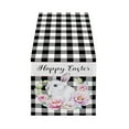 thumbnail image 1 of Easter Table Runner, Rabbit Black and White Buffalo Plaid for Table Decoration Coffee Table Runner for Kitchen/Dining Runners for Party Home Decor, 13x72in, 1 of 6