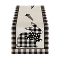thumbnail image 1 of Easter Table Runner, Rabbit Black and White Buffalo Plaid for Table Decoration Coffee Table Runner for Kitchen/Dining Runners for Party Home Decor, 13x72in, 1 of 6