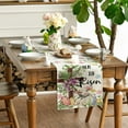 thumbnail image 1 of Easter Table Runner Spring-themed Table Runner With Rabbits And Easter Eggs Made Of Linen Material Suitable For Easter Home Decoration Q, 1 of 6