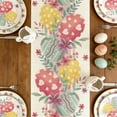 thumbnail image 1 of Easter Table Runner Spring-themed Table Runner With Rabbits And Easter Eggs Made Of Linen Material Suitable For Easter Home Decoration S, 1 of 6