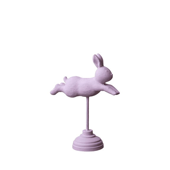 Easter Table decorations, Wooden Easter Bunny, Pink 10 in, Pink Living Room decor, Seasonal Spring Display, Kid's Bedroom, 1 Pc