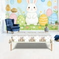 thumbnail image 1 of Easter Tablecloth 108 x 54 Inch Rectangle, Easter Bunny Table Cloth, Disposable Bunny Party Supplies Table Cover for Dining Room Spring Oblong Tablecloth Indoor Decor, 1 of 5