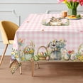 thumbnail image 1 of Easter Tablecloth 52x70 Inches, Pink Plaid Spring Tablecloth Easter Decorations for Home, Water Resistant Table Cloth Rectangle for Party,Table,Outdoor, 1 of 1